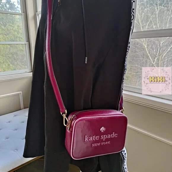 Kate Spade Oh Snap Mini Camera Bag Dark Raspberry Multi KJ054 - Picture 4 of 11